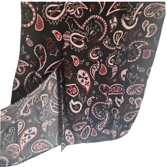 Ted Baker London Black and Pink Paisley Midi Skirt - Picture 4 of 12